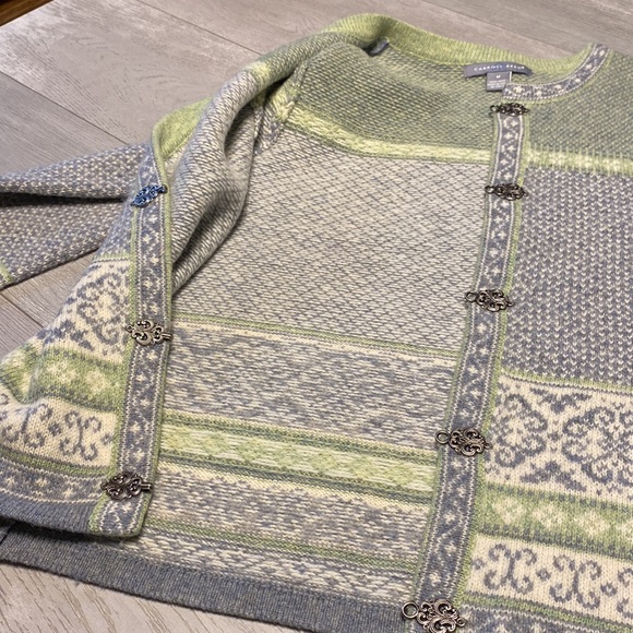 Vintage Carroll Reed Nordic Wool Cardigan - M - Picture 10 of 10